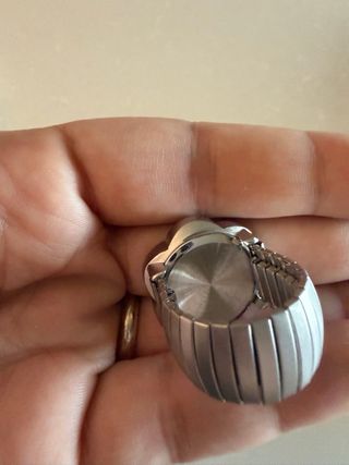 Anello orologio fiore rosa