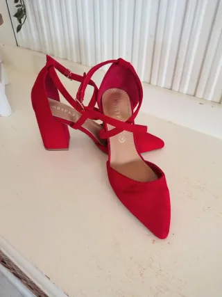 Tacones Rojos Marypaz Ante Talla 36