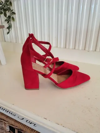 Tacones Rojos Marypaz Ante Talla 36
