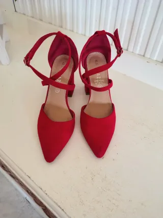 Tacones Rojos Marypaz Ante Talla 36