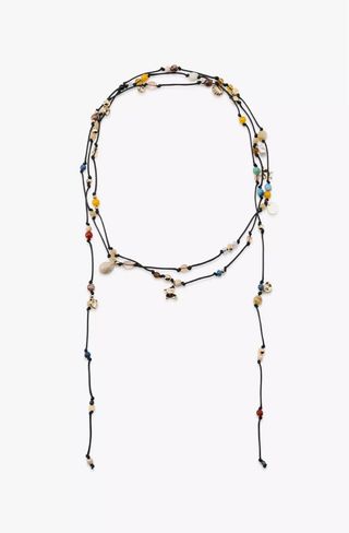 COLLAR CORDÓN MULTIPOSICIÓN ABALORIOS CHARMS ZARA