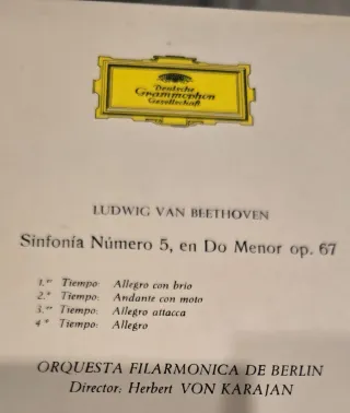 LP Beethoven Sinfonía nº 5 Karajan