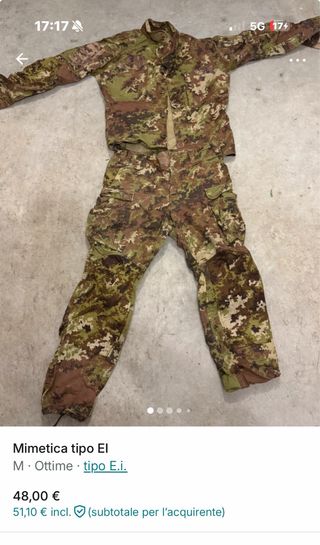 Mimetica tipo EI - Taglia M