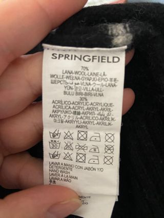 Jersey caballero Springfield negro rayas blancas