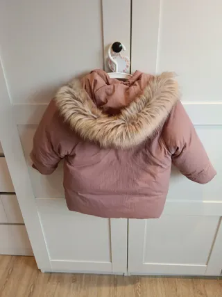 Chaqueta Zara plumón rosa 3-4 años