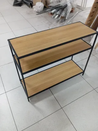 Estantería madera y hierro