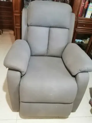 Sillón elevador tela gris