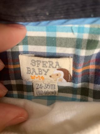 Conjunto: Camiseta manga larga, camisa y pantalón