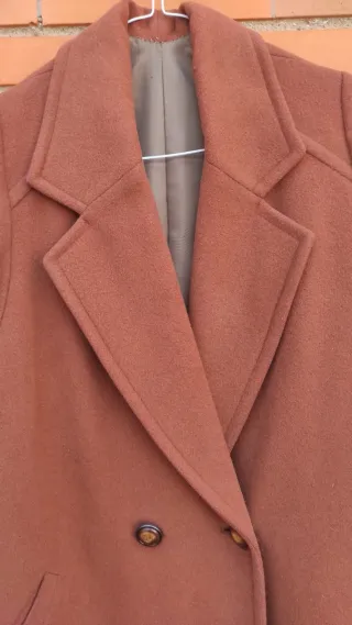 Abrigo lana marrón