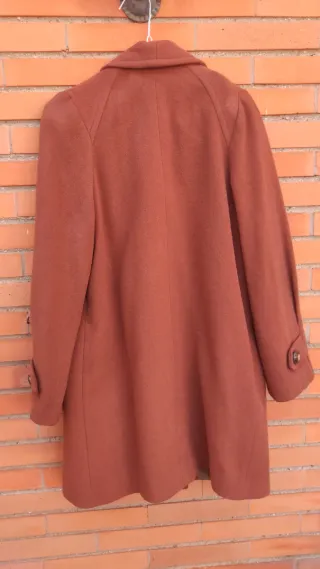 Abrigo lana marrón
