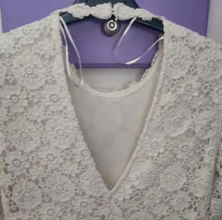 Vestido de crochet blanco