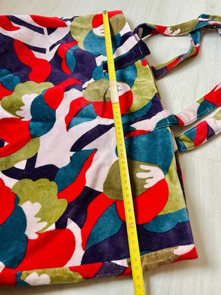 Bolso grande terciopelo estampado