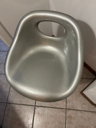 Sgabello moderno argento altezza regolabile