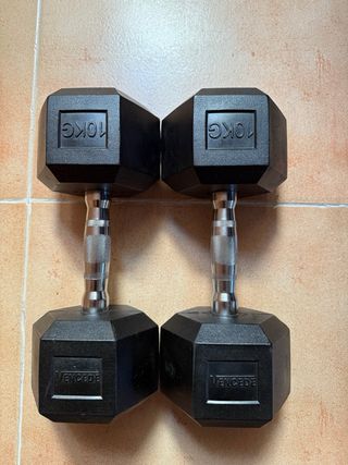 Mancuernas hexagonales 10 Kg (par)