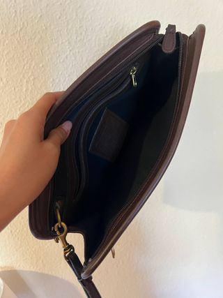 Coach 9833 Clutch Vintage Piel Marrón