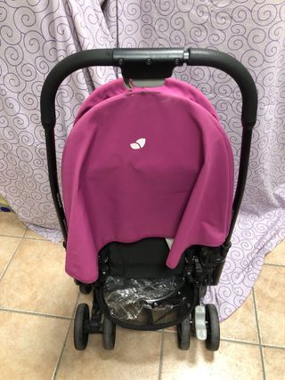 Carrito Joie negro y fucsia