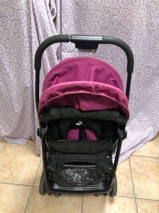 Carrito Joie negro y fucsia