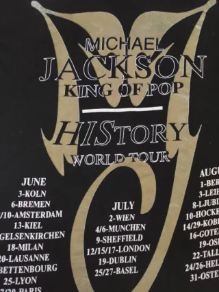 Michael Jackson T Shirt Vintage 1996 History Tour