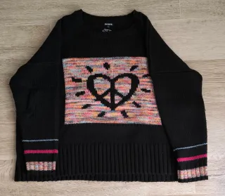 Jersey Desigual Lana Corazón Paz Multicolor