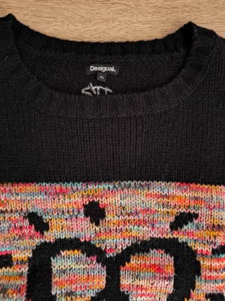 Jersey Desigual Lana Corazón Paz Multicolor