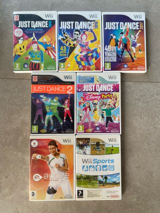 Lote 6 Juegos Wii: Just Dance, EA Sports Active