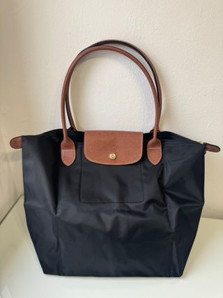 Bolso Longchamp Le Pliage Negro Marrón