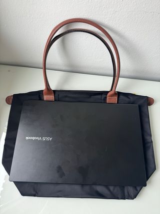 Bolso Longchamp Le Pliage Negro Marrón