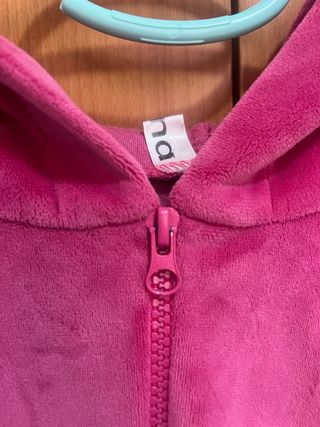 Conjunto de chándal terciopelo rosa – sudadera + p