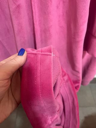 Conjunto de chándal terciopelo rosa – sudadera + p