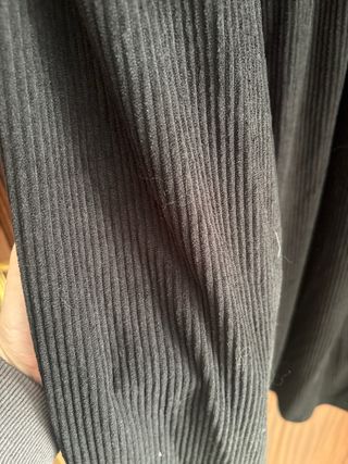 Pantalon largo negra de pana