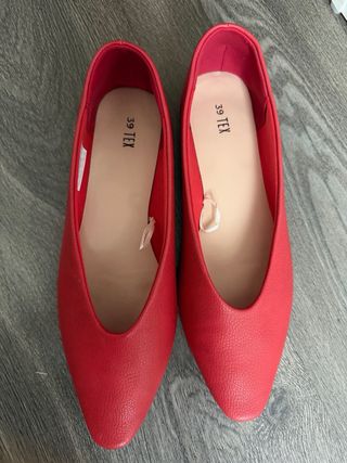 Manoletinas TEX Talla 39 Rojas