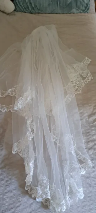 Velo de Novia Corto Encaje