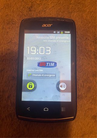 Telefono Acer nero resettato