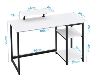 Escritorio moderno blanco y negro