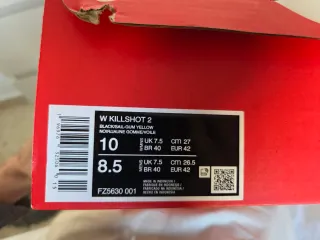 Nike Killshot 2 "Black / Sail - Talla 42.