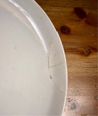 Antiguo plato porcelana china azul y blanca c.1900