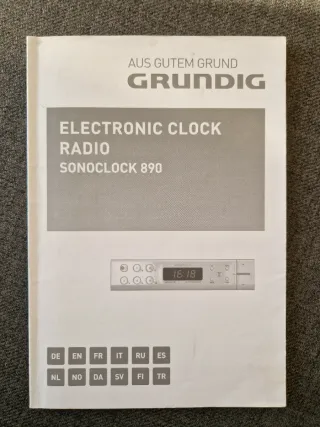 Radio Reloj Grundig Plata