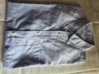 Camisa Zara Hombre Azul de algodón