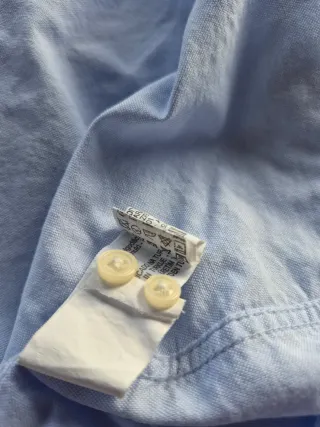 Camisa Zara Hombre Azul de algodón