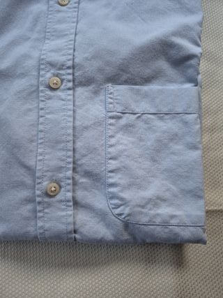 Camisa Zara Hombre Azul de algodón