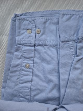 Camisa Zara Hombre Azul de algodón