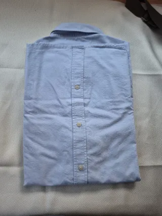 Camisa Zara Hombre Azul de algodón