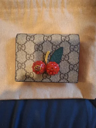 Portafogli donna ciliegia nero/rosso