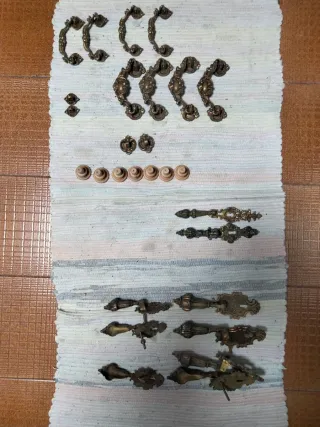 Lote Tiradores y Pomos Vintage Bronce