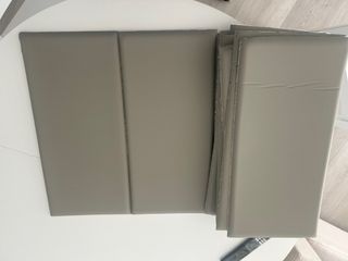 Cabecero de cama gris polipiel