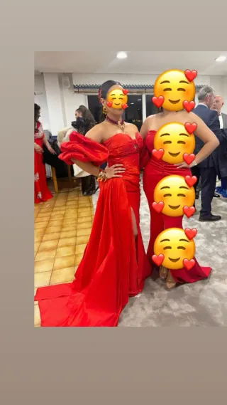 Vestido boda gitana rojo