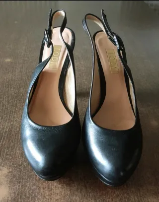 Zapatos Lodi Negros Tacón Plataforma