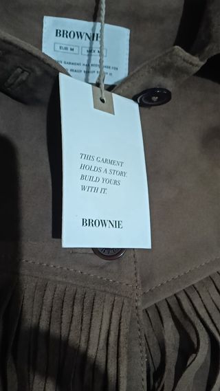 Chaqueta Brownie Suede Flecos Talla M