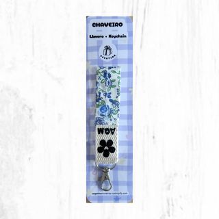 Llavero tela y cinta de algodón