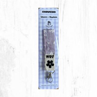 Llavero tela y cinta de algodón